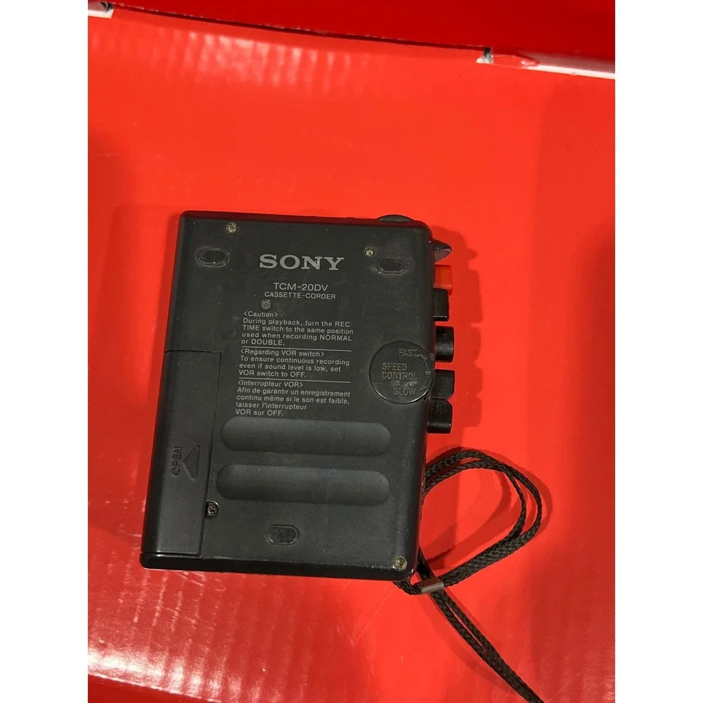 Sony TCM-20DV Cassette-Corder Portable Voice Recorder Silver Black VOR 2x REC